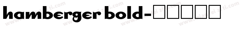 hamberger bold字体转换